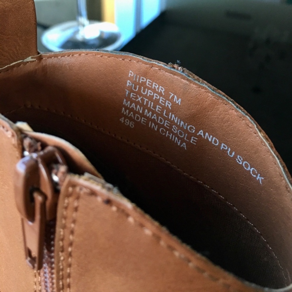 Steve Madden Booties In Cognac Size 7 - image 5